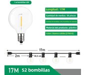 Festoon LED Globe String Fairy Lights G40 Outdoor Dimmable For Christmas Party Garden Decor Garland Lamps Street Patio Backyard