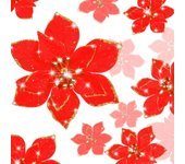 36 Flores de Nochebuena Brillantes de Navidad 3 Tamaños Flores Artificiales de Boda Decoración Adorno de Navidad para Árbol de Navidad Año Nuevo ( 3 Pulgadas, 4 Pulgadas, 6 Pulgadas)