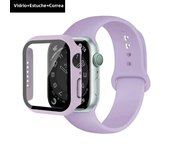 Glass+Case+Strap for Apple Watch Band 45mm 44mm 41mm 40mm 38mm 42mm Screen Protectors for Apple IWatch Series 9 8 7 6 SE 5 3 4