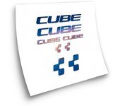 Pegatinas compatibles con cuadro bici Cube x8 galaxy