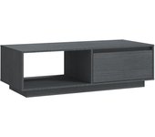 vidaXL Mesa de centro de madera maciza de pino 110x50x33,5 cm Natural, Blanco, Gris Mesita de Salón o Comedor o Auxiliar Mesa de Café Meuble Salón