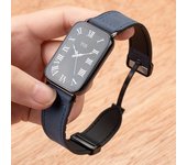 Magnetic Silicone+Leather Strap For Xiaomi Mi Band 9 Pro Watchband Bracelet Correa Mi Band 8 Pro/Redmi Watch 4 Wristband Belt