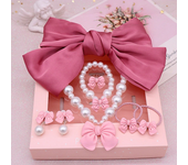 Kids Princess Cosplay Costume Plastic Crystal Tiara Snowflake Jewelry Necklace Earrings Kit Girl Elsa Anna Party Dress Accessory