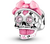 Pink Silver Plated Butterfly Flower Cat Girl Ballerina Shoe Charm Beads Fit Bracelet Necklace Pendant DIY Jewelry Making