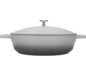 Masterclass Cacerola Poco Profunda con Tapa 4l/28cm, Aluminio Fundido Ligero, Apta para Horno y Placa de Inducción, Gris Ombre