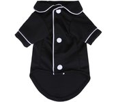 Pijamas para perros y mascotas, taza de té para el hogar, ropa de peluche para perros pequeños, ropa para gatos (negro XL)