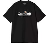 Camiseta de Manga Corta Carhartt WIP Label Script para hombre en color negro