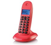 Telefono motorola c1001lb+ wireless inalambrico rojo