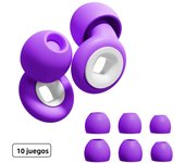HUAK 1set Reusable Silicone Ear Plugs+ Extra Coverage, Perfect For, Swimming, sleeping, learning, Concert, Motorcyclists & More