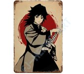 Japan Retro Anime Demon Slayer My Hero Academia Jujutsu Kaisen Metal Tin Sign Plaque Wall Art Home Kids Room Decorative Plates