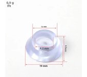 50Pcs Transparent Silicone Chair Leg Mat Round Non-slip Wear-resistant Silent Floor Protector Pad for Furniture Cabinet Feet Cup