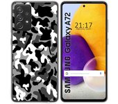 Tumundosmartphone Funda Gel Tpu para Samsung Galaxy A72 diseño Snow Camuflaje Dibujos