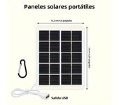 Panel Solar Plegable USB Portátil Y Flexible 5V Impermeable Para Cargador De Batería Móvil Pieza Individual