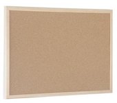 Bi-office tablero de corcho doble cara 400x300mm marco natural
