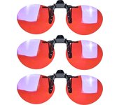 Red Lens Clip on Better Sleep Anti Blue Light ClipOn Orange Lens Clip on Night Vision Yellow Lens Clip on Cut Blue Light