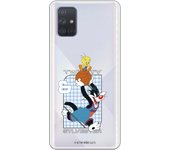 Funda original compatible con Samsung Galaxy A71 - Space Jam Sylvester y Tweety