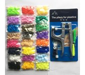 New 80/150/240/360Sets T5 12MM  Plastic Snap Button Fastener + Snaps Pliers Sewing Tool Kit Press Machine For Baby Kids Clothes