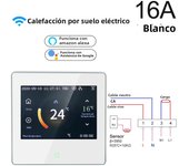Tuya WiFi Smart Thermostat Heating Temperature Controller with Celsius/Fahrenheit LED Touch Screen Work with Alexa Google Home