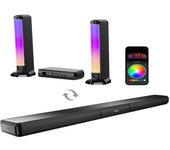 Ultimea Apollo S70 Barra de Sonido con Iluminación, 5.0 Canales, Diseño Desmontable, Control por APP, Luz RGB Dinámica, 121 Matrices de Ecualización Preestablecidas