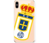 Funda original compatible con iPhone XS Max - Real Oviedo Escudo sobre transparente - TPU TRANSPARENTE