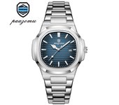 PAAZOMU Luxury Man Watch Business Waterproof Male Clock Luminous Date Stainless Steel Square Quartz Men Watch reloj hombre 2024