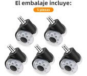 AD 5PCS Universal Mute Wheel Office Chair Caster Swivel Rubber Soft Safe Rollers Furniture Hardware Chair Wheels for Desk Office