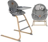 Olmitos - Trona bebé evolutiva 4 en 1 AURA regulable con hamaca alta, balancín, trona y silla alta – desde nacimiento 0+ hasta 12 años – silla infantil multifunción