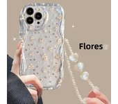 3D Golden Rose Pearl Chain Case for Samsung Galaxy A55 A54 A53 A52 A35 A23 A24 A31 A33 A34 A14 A15 A25 M54 5G A32 Cover Fundas