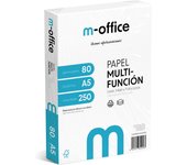 Paquete Folios A5 80gr, Paquete de 250 hojas, Papel Multifunción para Impresora Inkjet y Láser, Hojas A5 148 x 210 mm Ideales para la Oficina como para el Hogar · m-office (250 hojas)