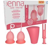 Copa Menstrual Enna T-M  2 Copas Easy + Caja Esteriliz + Aplicad