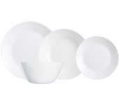 Luminarc Vajilla Zelie Opal 19 Piezas - 6 Personas Blanco Brillo