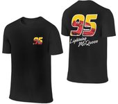 Anime Car 95 I Am Sally Printed T-Shirt Lightning McQueen Cotton Couple T-Shirt Birthday Gift Oversized T-Shirt Men's Clothing