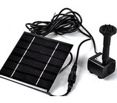 Bomba solar para jardín y piscina con placa, cable de 3 m y 4 adaptadores.