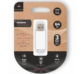 Pendrive 64GB Tech One Tech Basic USB 2.0/ Blanco