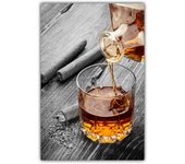 Fashion Bar Restaurant Wall Art Wine Glass Canvas Painting Whisky Bottle Cigar Aesthetic Poster for Living Room Home Decor