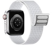 Correas de reloj compatibles con Apple Watch de 38/40/41 mm para mujer y hombre. Correas suaves mejoradas para iWatch Series 9, 8, 7, 6, 5, 4, 3, 2, 1 SE, color blanco reflectante.