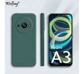 Candy Case For Xiaomi Redmi A3 Case Anti-knock Soft TPU Original Liquid Silicone Case For Redmi A3 Cover For Redmi A3 6.71 inch