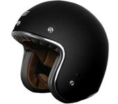 CASCO MOTO JET TIPO RETRO CAFE RACER CUSTOM NEGRO MATE