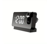 Reloj despertador de proyección con gran pantalla LED, Reloj digital para dormitorio con proyección de pared, eléctrico co