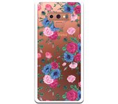 Funda original compatible con Samsung Galaxy Note 9 - Patron flores azules y rojas