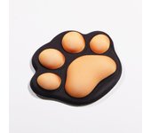 Mini alfabrilla de ratón de silicona con forma de pata de gato, almohada de mano de tela de Licra, almohadilla de muñeca Pequeña, reposamuñeca tridimensional antideslizante con dibujos animados
