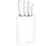 Arcos Serie Riviera Blanc - Juego de Cuchillos de 4 piezas en Caja de Regalo (4 Cuchillos de Cocina) - Hoja de Acero Inoxidable Forjado NITRUM - Mango de Polioximetileno (POM) - Bloque color Blanco