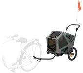 Remolque para Bicicleta, S: 64 × 92 × 80/130 cm, Gris/Salvia