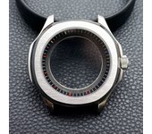 High-quality Silvery Black Case have inner ring 39.5mm watch men's case FIT NH34 NH35 NH36 movement Automtaic Watch Box
