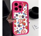 Strawberry Painted Case For iPhone 11 Cases iPhone 15 14 12 13 Pro Max X XR XS Max 7 8 14 Plus SE 2020 2022 Soft Silicone Cover