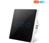 Tuya Wifi Smart Wall Light Switch 1/2/3 Gang EU Touch Switch Rf433 Wireless Remote Control For Alexa Google Home Voice Control