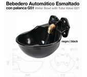BEBEDERO AUTOMATICO ESMALTADO CON PALANCA G51 NEGRO