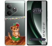 Tumundosmartphone Funda Silicona Transparente para Realme GT 6 / GT 6T 5G diseño Suricata Dibujos