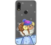 Tumundosmartphone Funda Gel Transparente para Xiaomi Redmi 7 diseño Cabra Dibujos