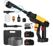 Arandela de alta presión eléctrica , pistola de agua para lavado de coches, herramienta de riego de jardín, resistencia para batería Makita de 18V, 3500W - Limpieza potente para coches y jardines con arandela